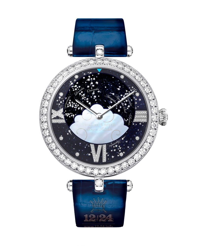 Van Cleef Poetic Complications Watch VCARO4J900 White gold Case Dark blue Dial