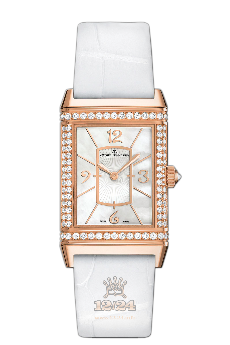 Jaeger-LeCoultre Reverso Watch 3212402 40 mm Pink gold Case White Silver Dial