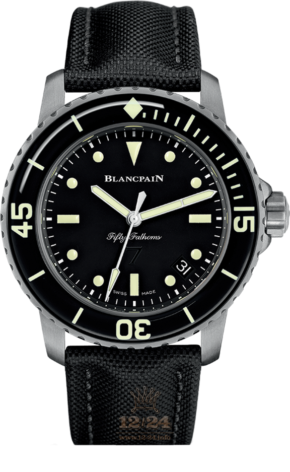 Blancpain Fifty Fathoms Watch 5015E-1130-B52A 45 mm Stainless steel Case Black Dial