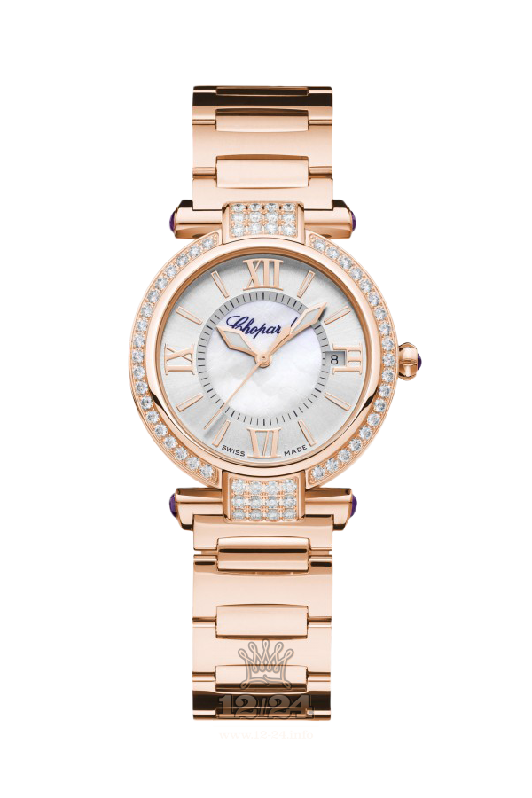 Chopard Imperiale Watch 384319-5004 29 mm Pink gold Case White Silver Dial