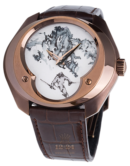 Franc Vila Neo Alta Watch 19N.BROWNSS.COURCHEVEL 49 mm Stainless steel DLC coating Case White Painted Dial