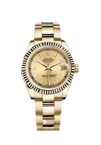 Rolex Datejust Watch 178278-0070 31 mm Yellow gold Case Golden Dial