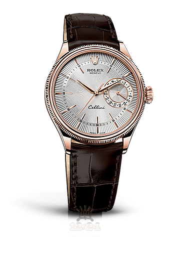 Rolex Cellini Date Watch 50515-0008 39 mm Pink gold Case Silver Dial