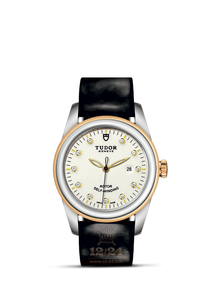 Tudor Glamour Watch M53003-0078 31 mm Stainless steel Yellow gold Case White Dial