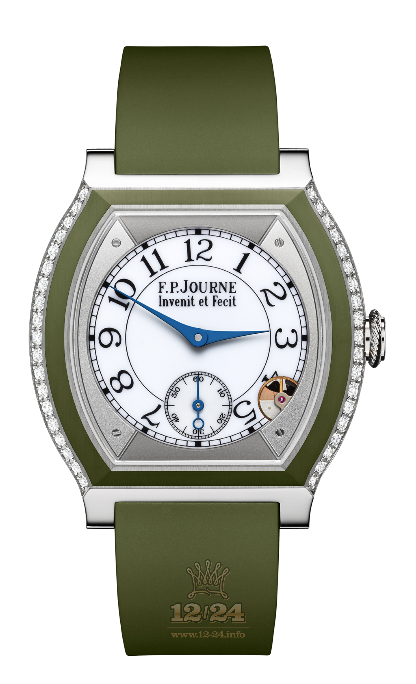 F.P.Journe Elegante Watch FPJ-Co-Elegante-Vert40mm-TtRub 40 mm Titanium Case White Gray Dial