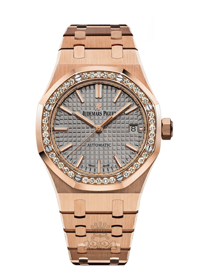 Audemars Piguet Royal Oak Watch 15451OR.ZZ.1256OR.02 37 mm Pink gold Case Gray Dial