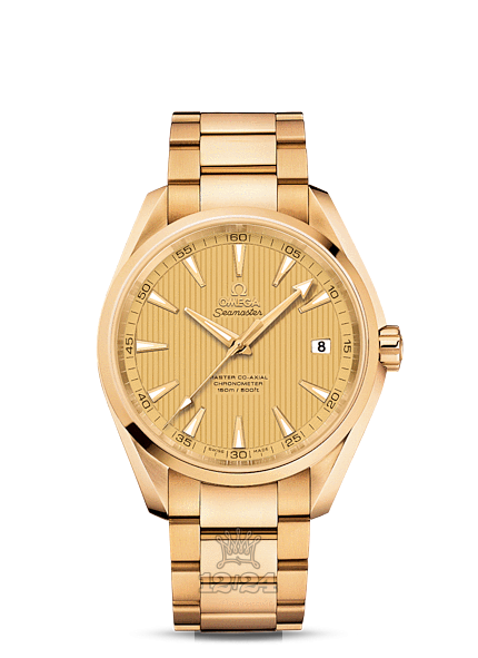 Omega Aqua Terra 150 M Watch 231.50.42.21.08.001 42 mm Yellow gold Case Golden Dial