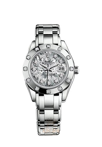 Rolex Pearlmaster Watch 80319-0114 29 mm White gold Case Gray Silver Dial
