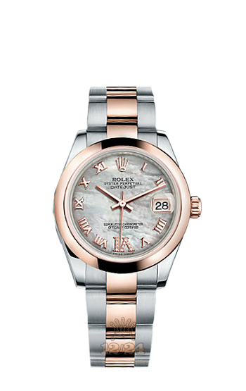 Rolex Datejust Watch 178241-0072 31 mm Steel / Pink gold Case White Dial