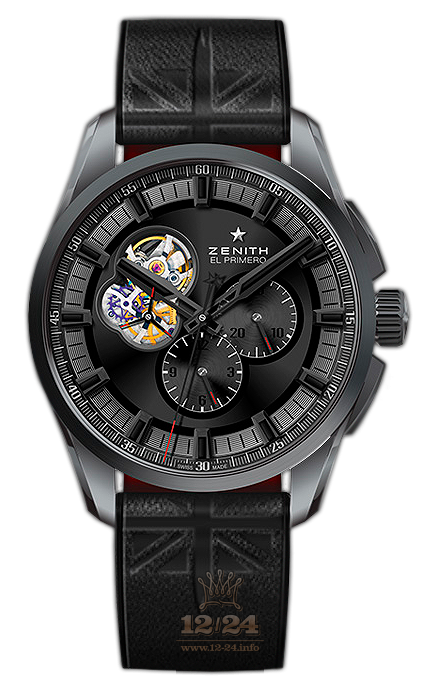 Zenith El Primero Watch 96.2260.4061/21.R575 45 mm Titanium Case Black Dial