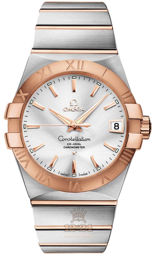 Omega Constellation Watch 123.20.38.21.02.001 38 mm Steel / Pink gold Case Silver Dial