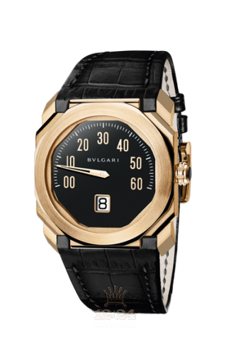 Bvlgari Octo Watch 102335 BGOP38BGLR 38 mm Pink gold Case Black Dial