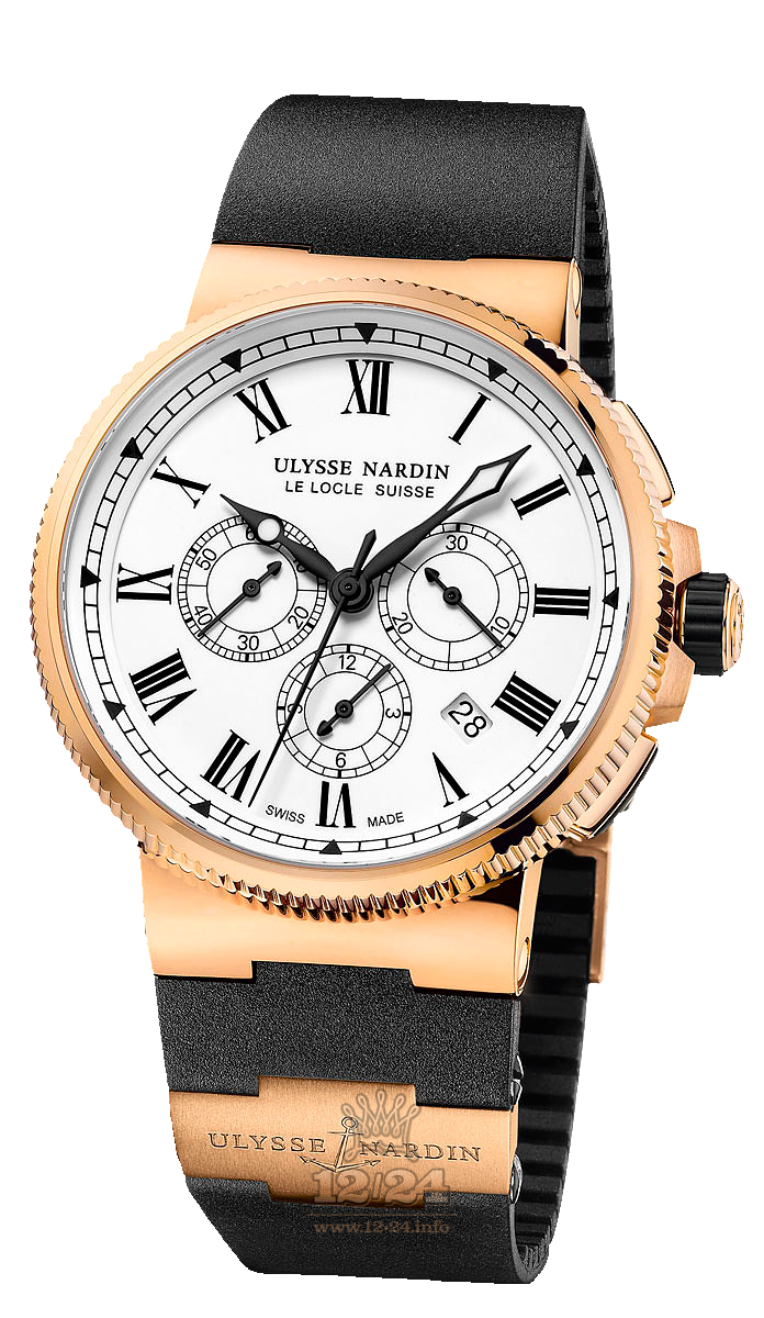Ulysse Nardin Marine Watch 1506-150LE-3 43 mm Pink gold Case White Dial