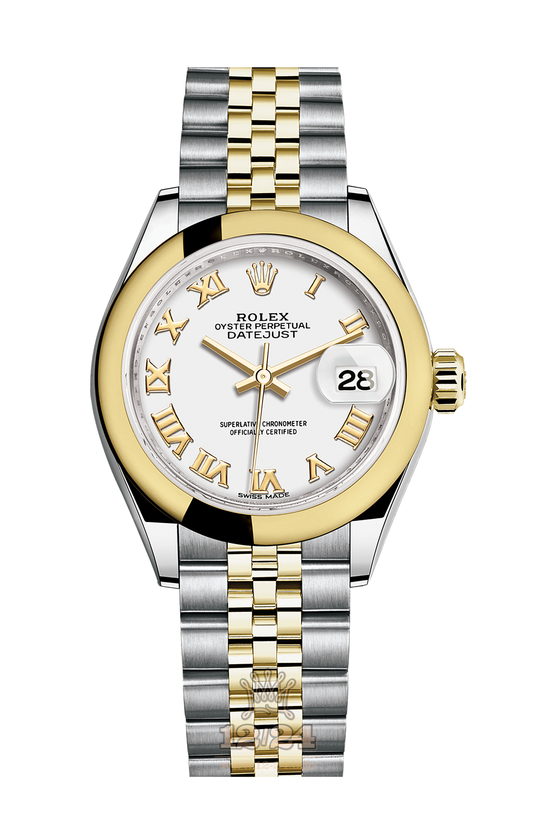 Rolex Datejust Watch 279163-0023 28 mm Steel / Yellow gold Case White Dial