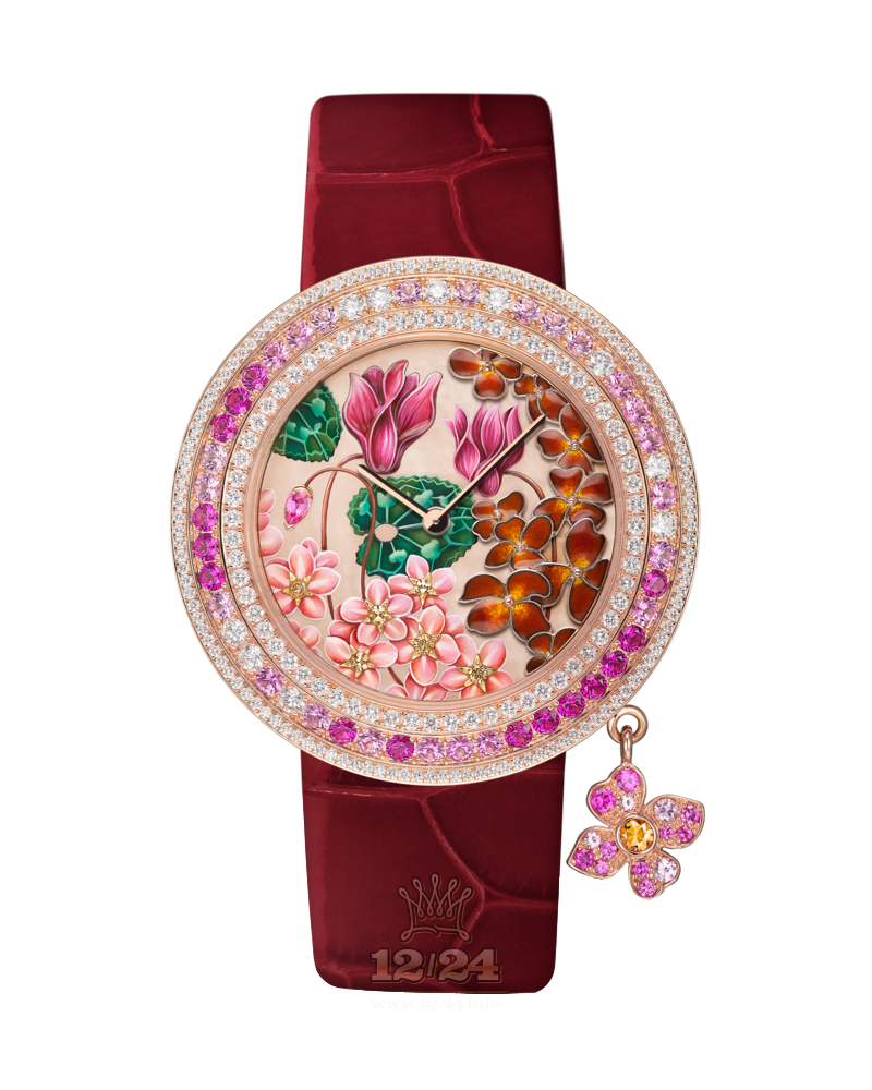 Van Cleef Extraordinary Dials Watch VCARO4JW00 Pink gold Case Pink Painted Dial