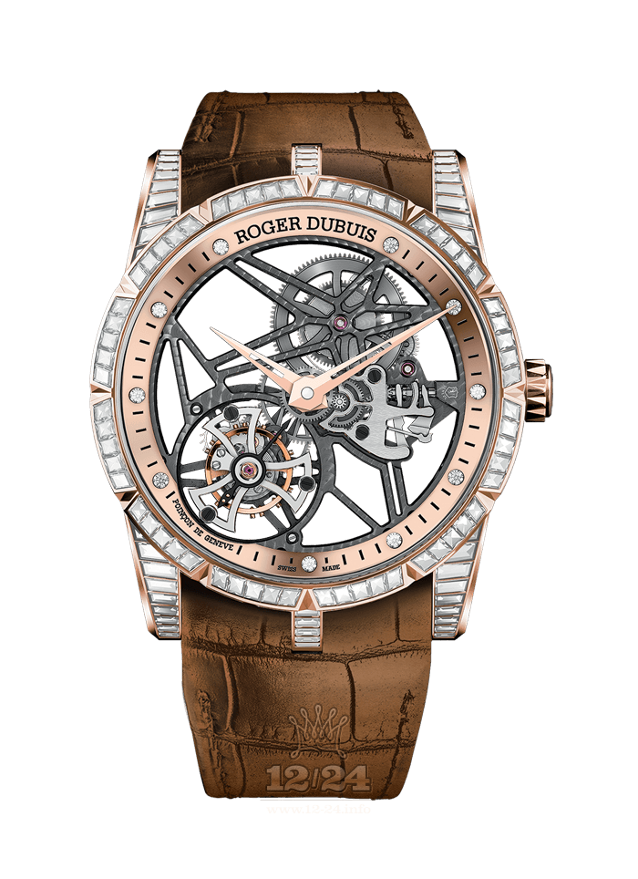 Roger Dubuis Excalibur Watch RDDBEX0418 42 mm Pink gold Case Golden Dial