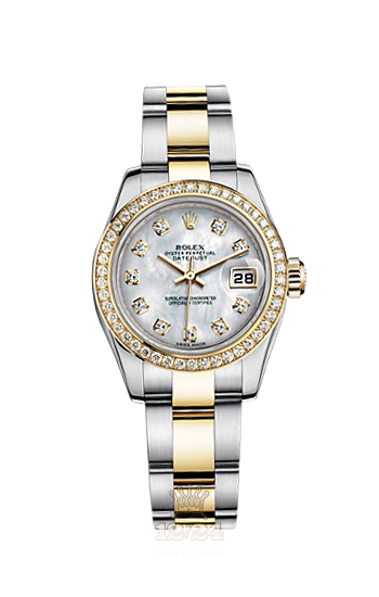 Rolex Lady-Datejust Watch 179383-0003 26 mm Steel / Yellow gold Case White Dial