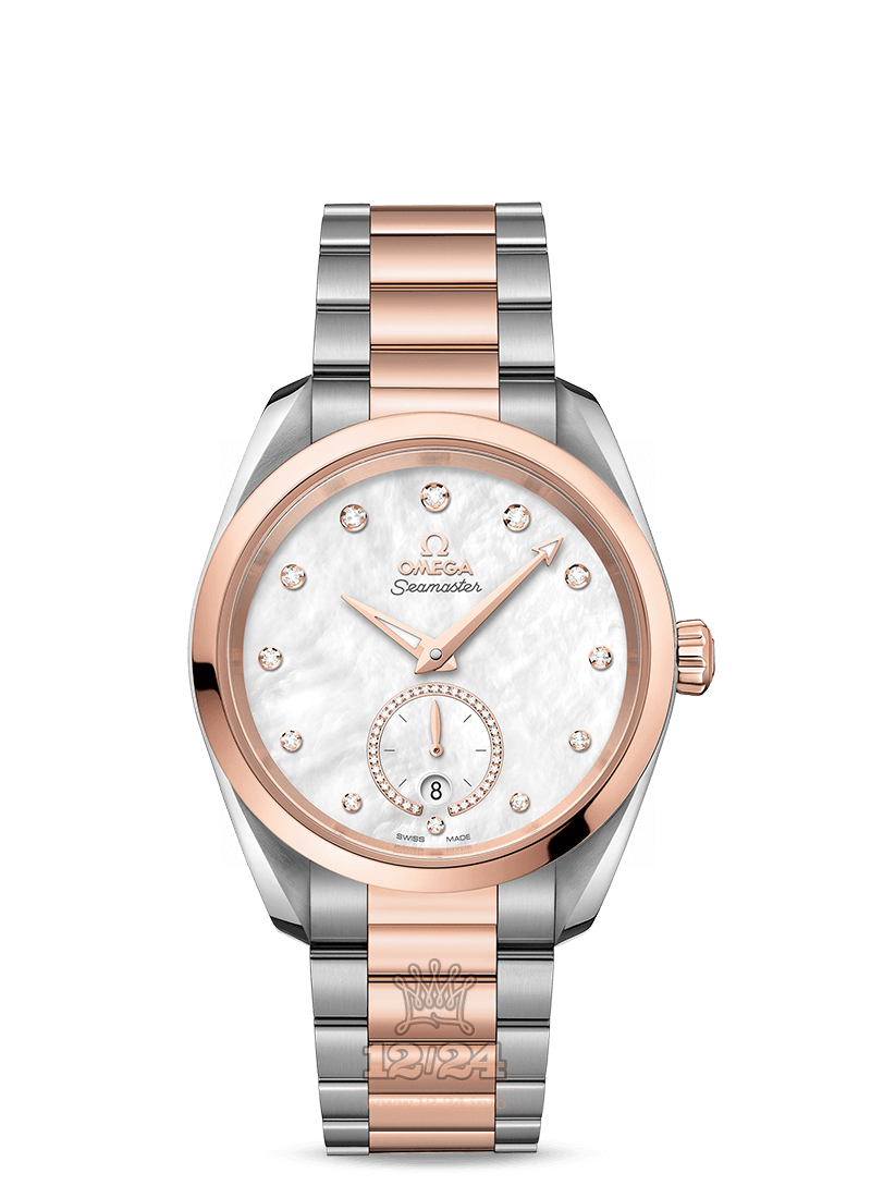 Omega Seamaster Watch 220.20.38.20.55.002 38 mm Stainless steel Pink gold Case White Dial