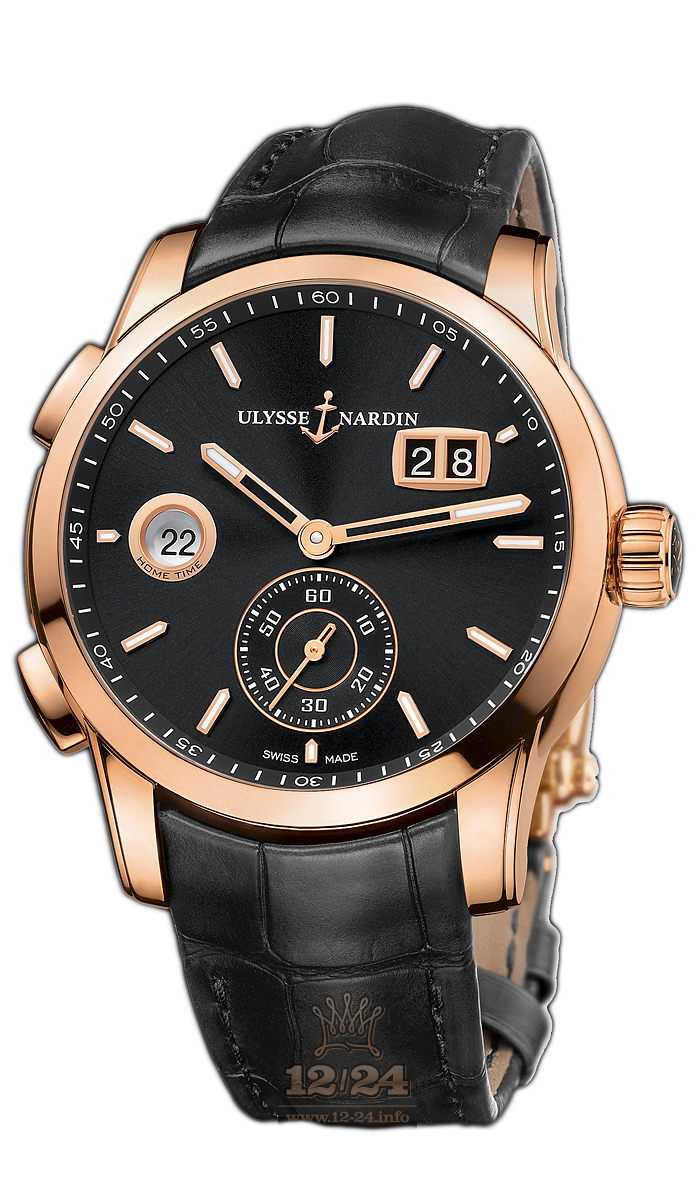 Ulysse Nardin Classic Watch 3346-126/92 42 mm Pink gold Case Black Dial
