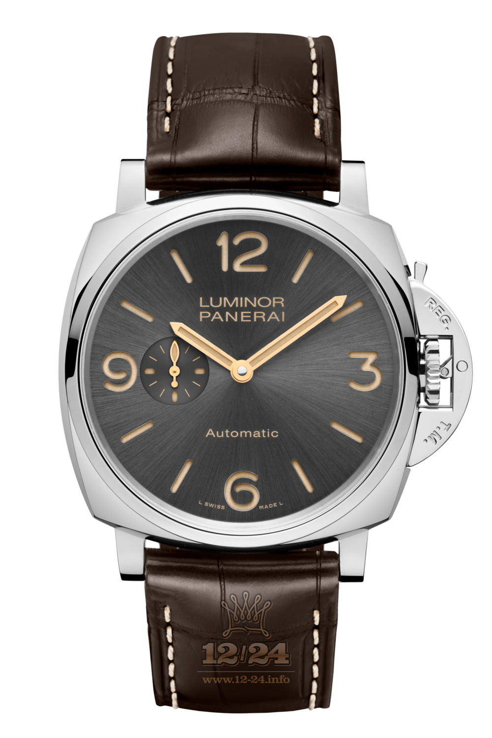 Panerai Luminor Due Watch PAM00739 45 mm Stainless steel Case Gray Dial