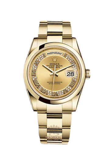 Rolex Day-Date Watch 118208-0319 36 mm Yellow gold Case Golden Dial