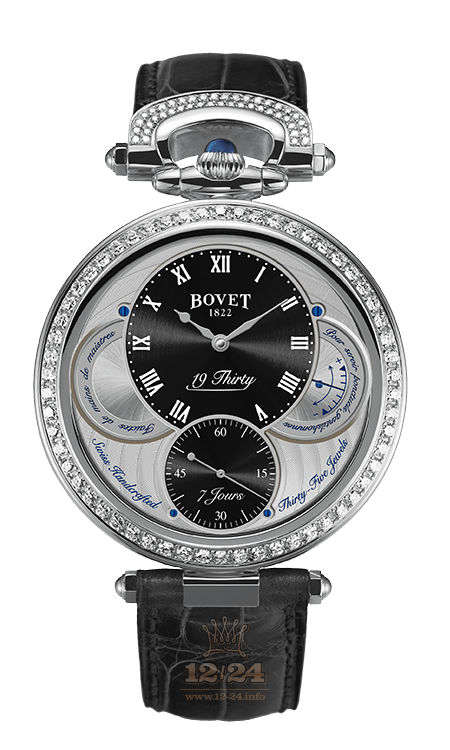 Bovet 19Thirty Watch NTS0008-SD12 42 mm Stainless steel Case Black Gray Dial