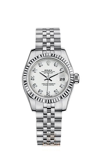 Rolex Lady-Datejust Watch 179174-0033 26 mm Steel / White gold Case White Dial
