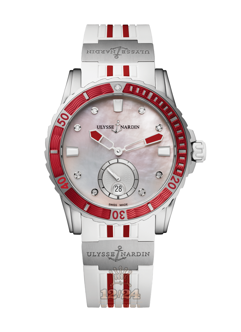 Ulysse Nardin Diver Watch 3203-190-3R/10.16 40 mm Stainless steel Case White Dial
