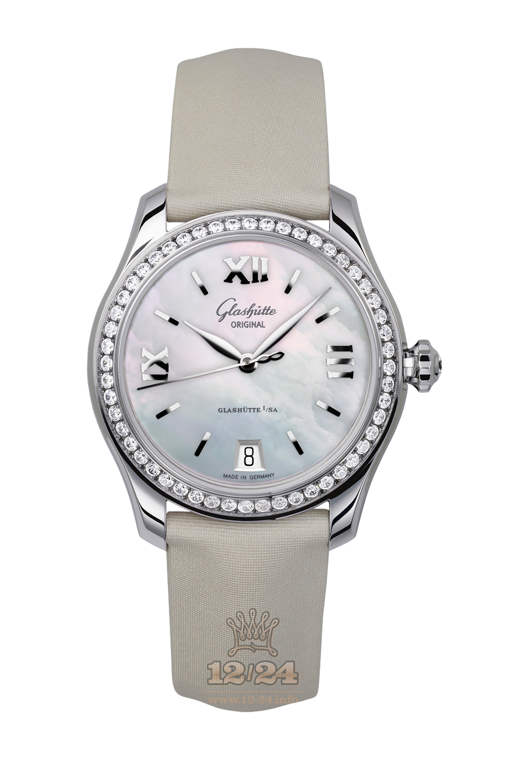 Glashutte Ladies Watch 1-39-22-08-22-44 36 mm Stainless steel Case Silver Blue Dial