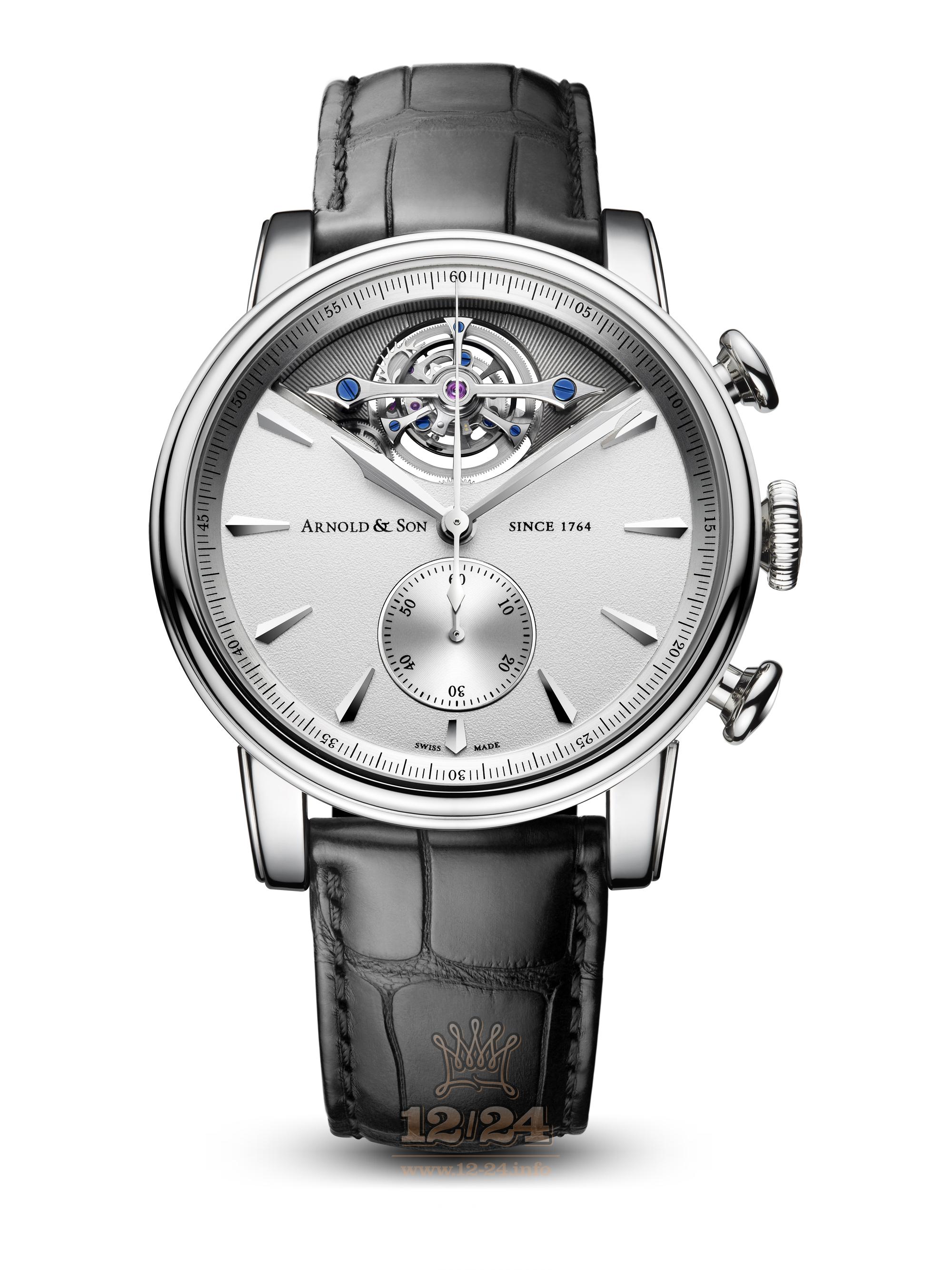 Arnold Son Royal Collection Watch 1CTAG.S01A.C113G Palladium Case White Silver Dial