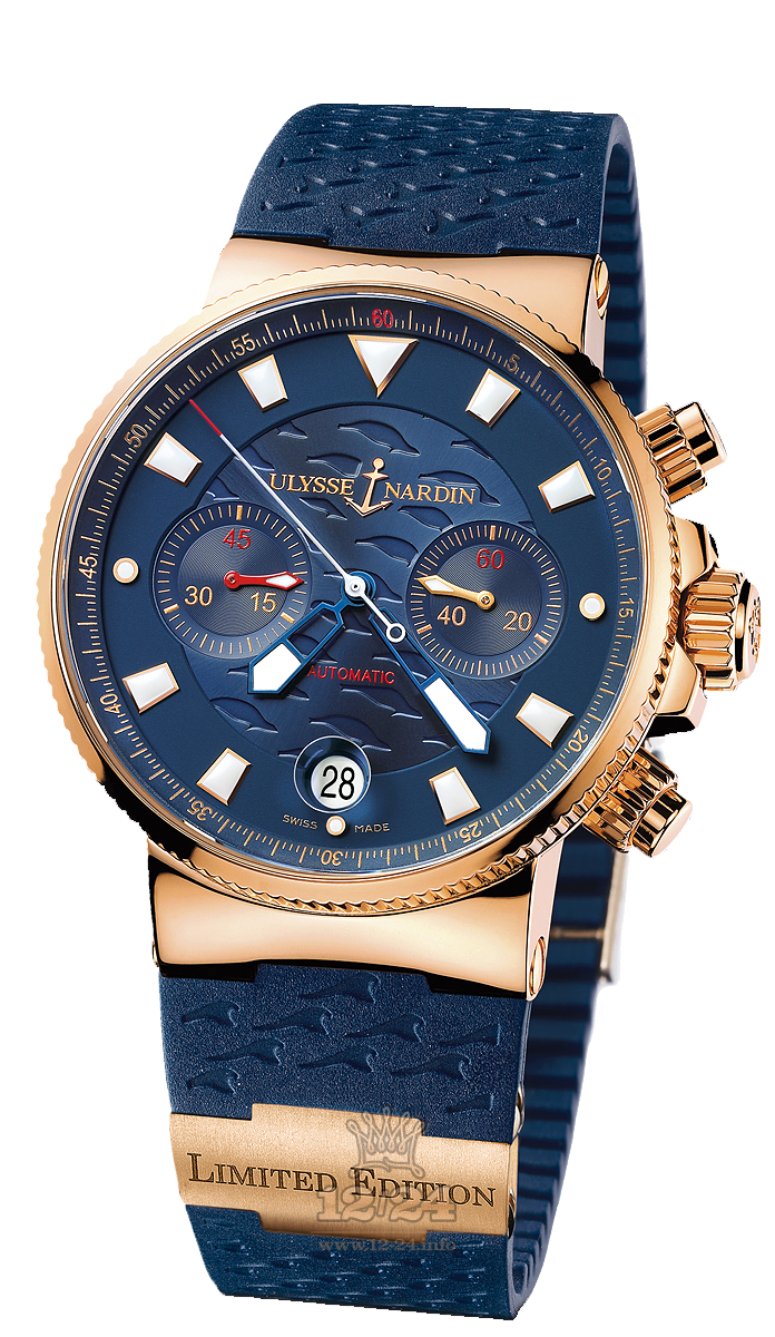 Ulysse Nardin Marine Watch 356-68LE-3 41 mm Pink gold Case Blue Dial