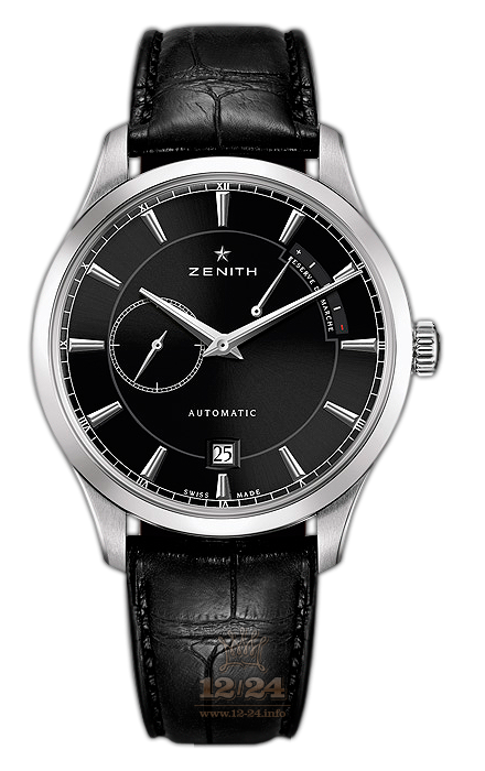 Zenith Elite Watch 03.2122.685/21.C493 40 mm Stainless steel Case Black Dial