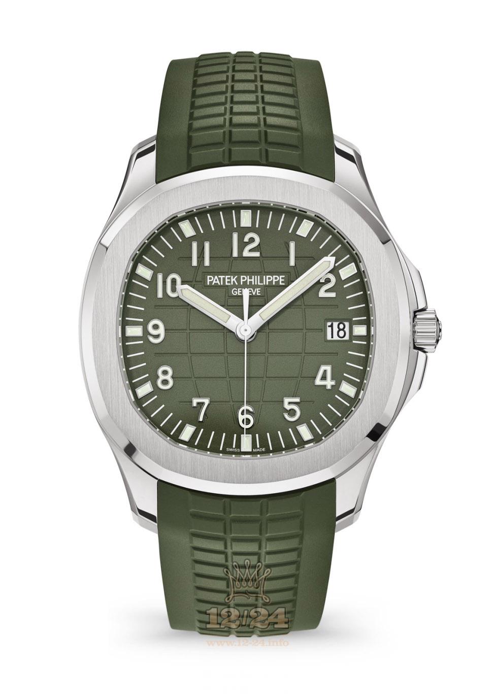 Patek Philippe Aquanaut Watch 5168G-010 White gold Case Green Dial