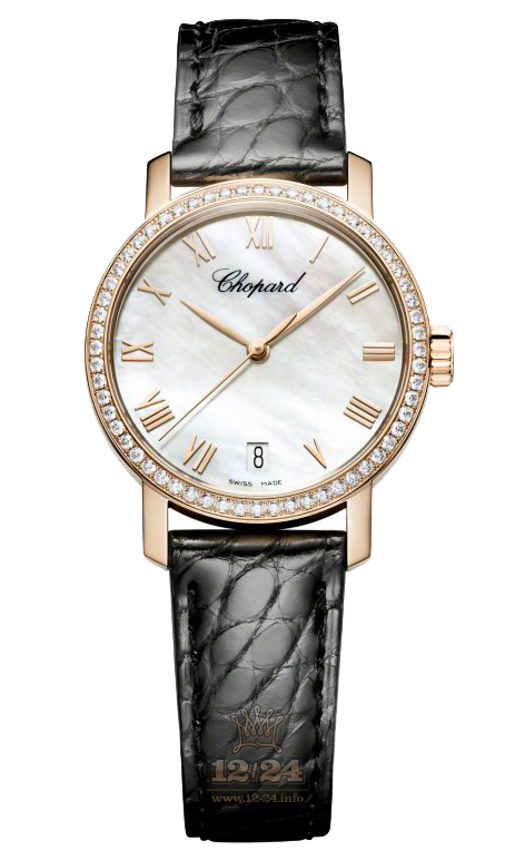 Chopard Classic Watch 134200-5001 33 mm Pink gold Case White Dial