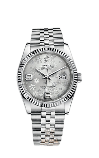 Rolex Datejust Watch 116234-0118 36 mm Steel / White gold Case Silver Dial