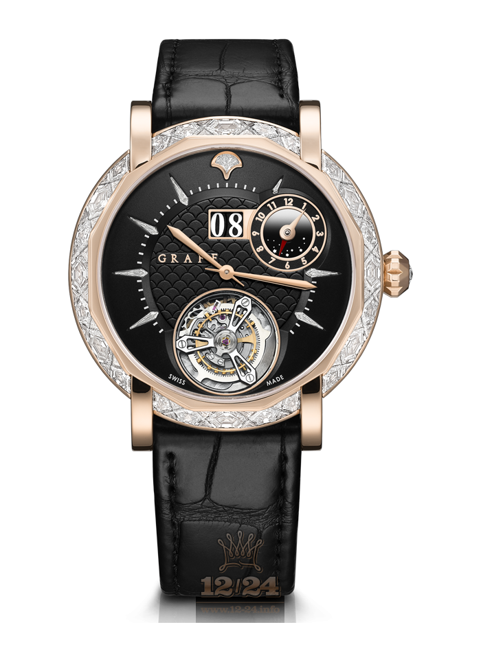Graff MasterGraff Watch MGUGMT43PGDBL 43 mm Pink gold Case Black Golden Dial
