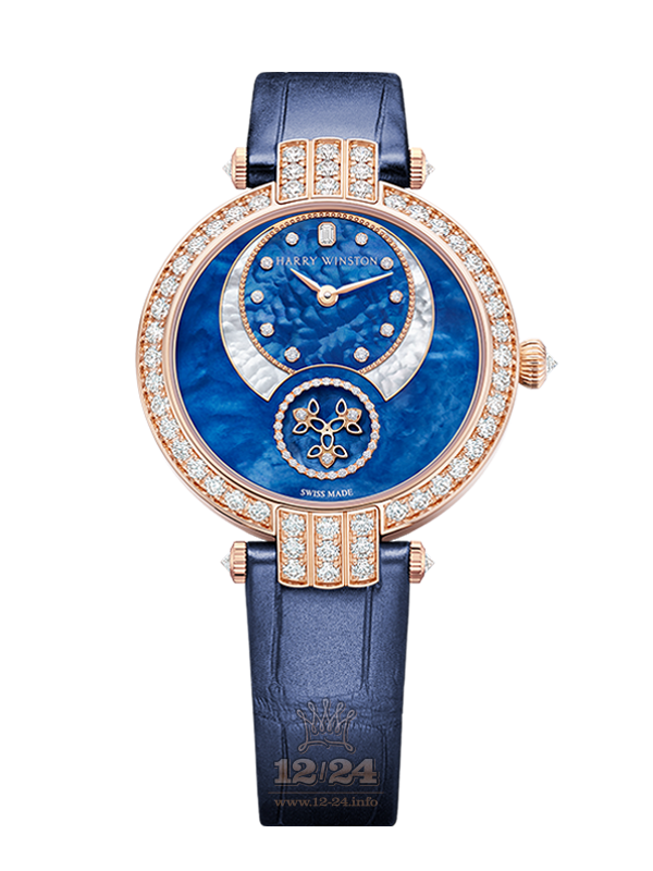 Harry Winston The Premier Collection Watch PRNASS36RR001 36 mm Pink gold Case White Blue Dial