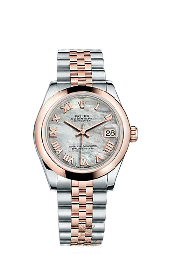 Rolex Datejust Watch 178241-0057 31 mm Steel / Pink gold Case White Dial