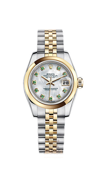 Rolex Lady-Datejust Watch 179163-0145 26 mm Steel / Yellow gold Case White Dial