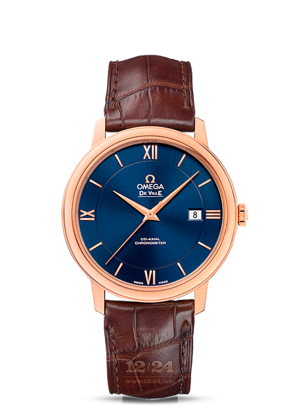Omega Prestige Watch 424.53.40.20.03.002 40 mm Pink gold Case Dark blue Dial