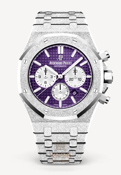 Audemars Piguet Royal Oak Watch 26331BC.GG.1224BC.01 41 mm White gold Case Purple Dial