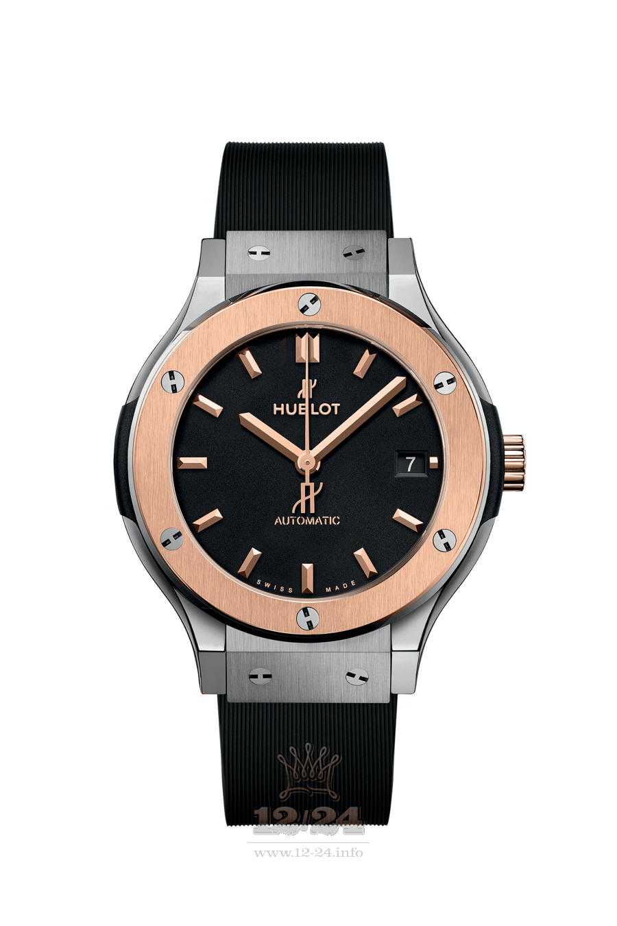 Hublot Classic Fusion Watch 565.NO.1181.RX 38 mm Pink gold Titanium Case Black Dial