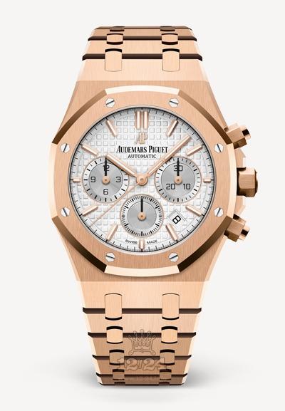 Audemars Piguet Royal Oak Watch 26315OR.OO.1256OR.02 38 mm Pink gold Case Silver Dial