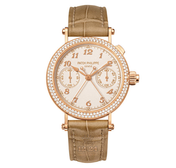 Patek Philippe Complications Watch 7059R-001 33 mm Pink gold Case White Beige Dial