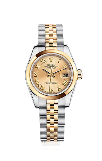 Rolex Lady-Datejust Watch 179163-0137 26 mm Steel / Yellow gold Case Beige Dial