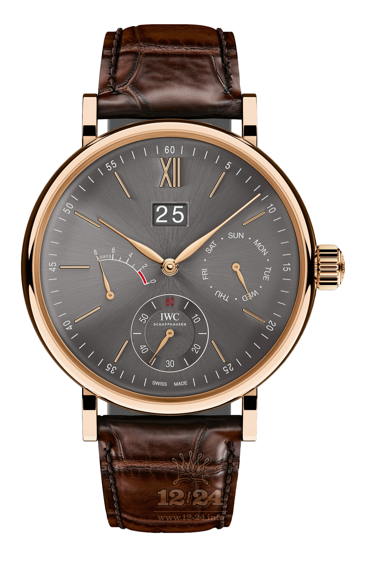 IWC Portofino Watch IW516203 45 mm Pink gold Case Gray Dial