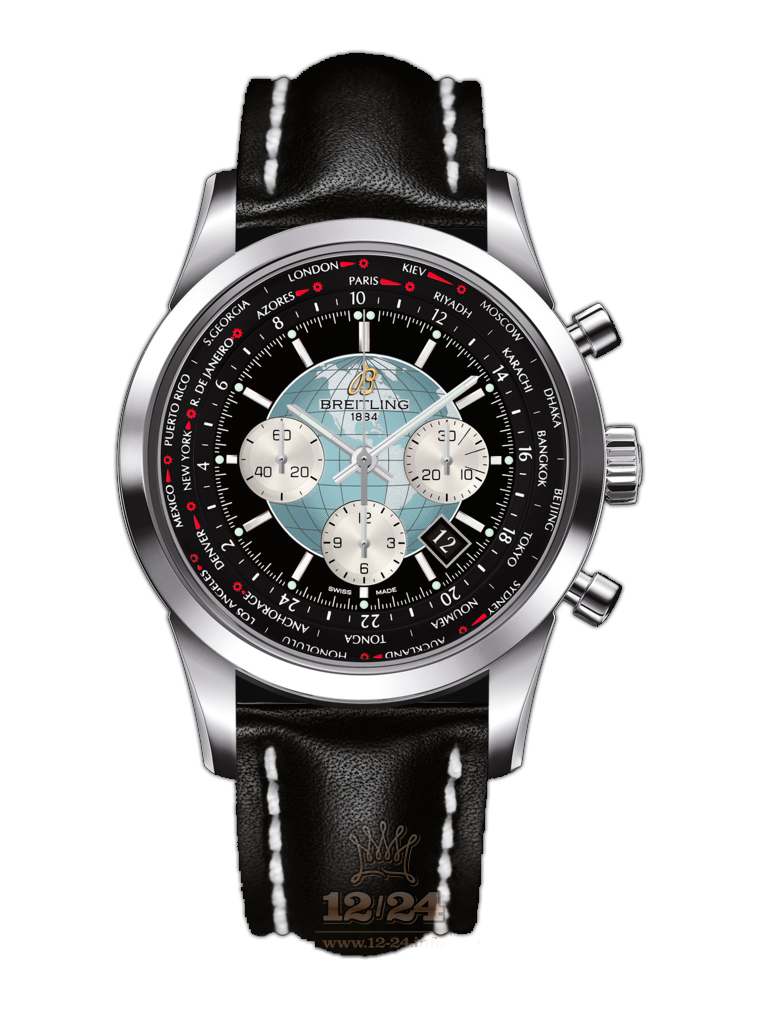 Breitling Transocean Watch AB0510U4/BB62/441X/A20BA.1 46 mm Stainless steel Case Black Dial