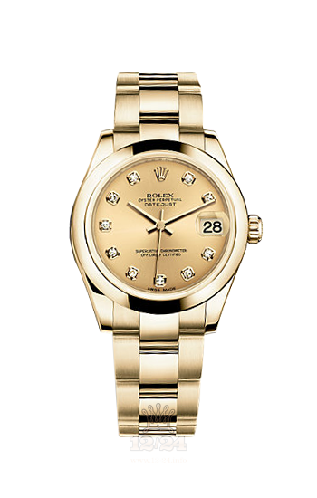 Rolex Datejust Watch 178248-0012 31 mm Yellow gold Case Golden Dial