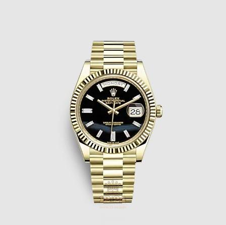 Rolex Day-Date Watch 228238-0059 40 mm Yellow gold Case Black Dial