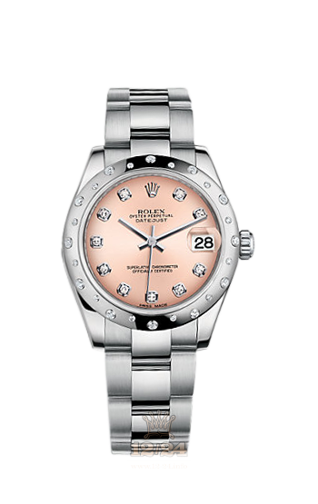 Rolex Lady-Datejust Watch 178344-0067 31 mm Steel / White gold Case Pink Dial